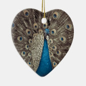 Blauer Pfau Keramik Ornament (Rechts)