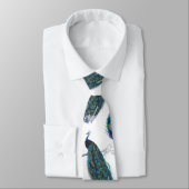 Blauer Pfau mit schönen Schwanzfedern Krawatte (Gebunden)