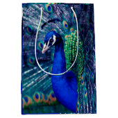 Blauer Pfau Mittlere Geschenktüte (Vorderseite)