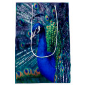 Blauer Pfau Mittlere Geschenktüte (Rückseite)