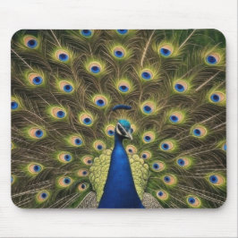 Blauer Pfau Mousepad