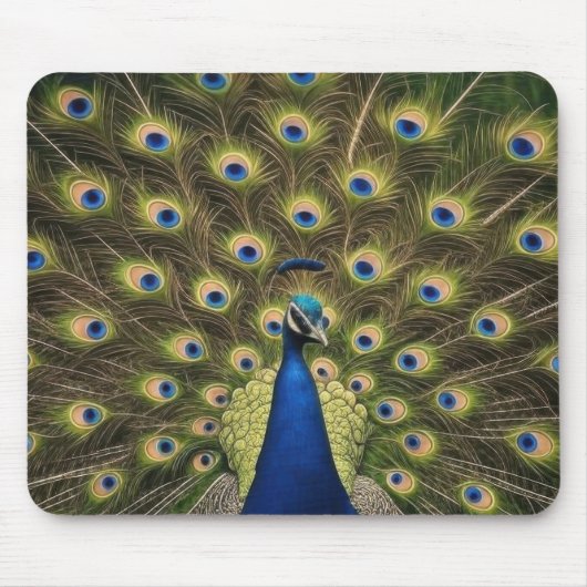 Blauer Pfau Mousepad (Vorne)