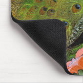 Blauer Pfau Mousepad (Ecke)