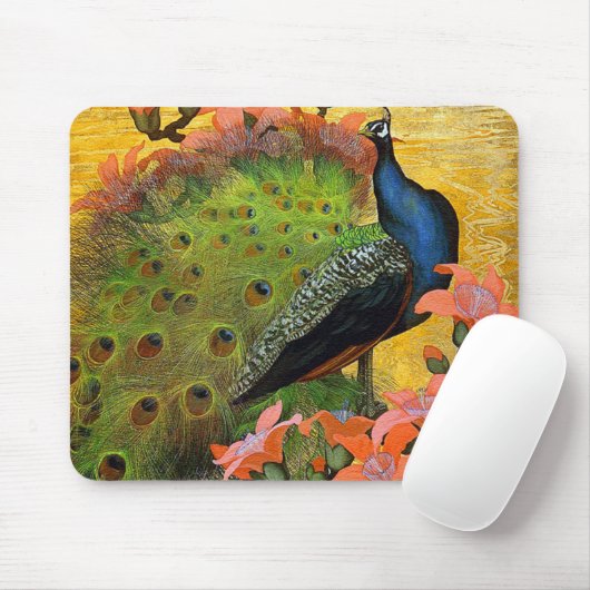 Blauer Pfau Mousepad (Mit Mouse)