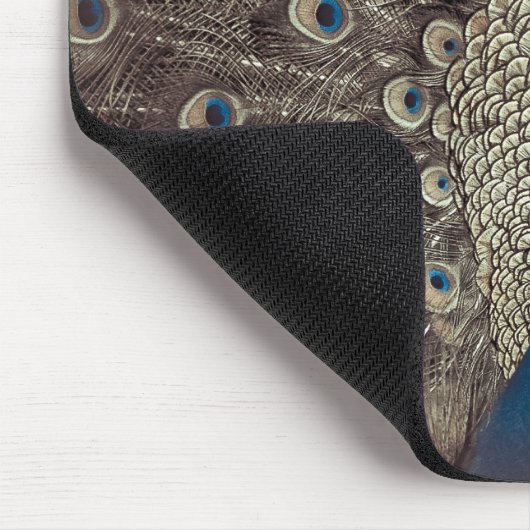 Blauer Pfau Mousepad (Ecke)