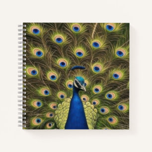 Blauer Pfau Notizblock