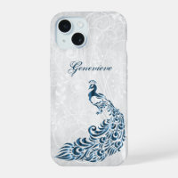 Blauer Pfau Personalisierte iPhone-Hülle