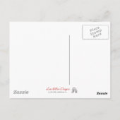 Blauer Pfau Postkarte (Rückseite)