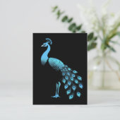 Blauer Pfau Postkarte (Stehend Vorderseite)