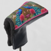 Blauer Pfau, Rosengarten Golf Headcover (3/4 Vorderseite)