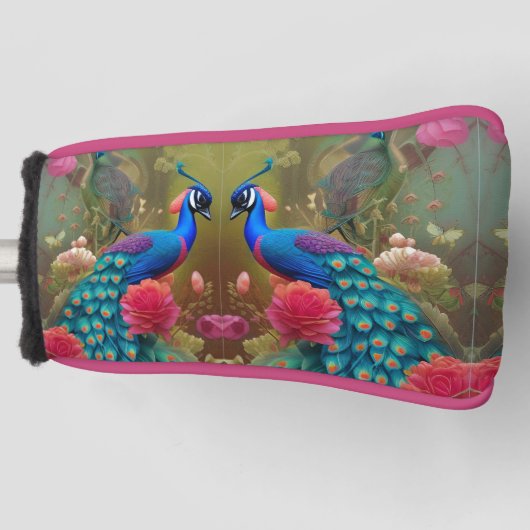 Blauer Pfau, Rosengarten Golf Headcover (Vorderseite)