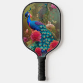 Blauer Pfau, Rosengarten Pickleball Schläger (Vorderseite)