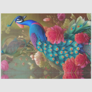 Blauer Pfau, Rosengarten Seidenpapier