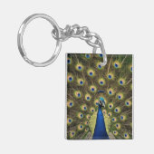 Blauer Pfau Schlüsselanhänger (Vorderseite links)