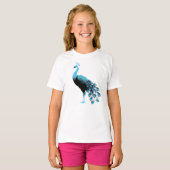 Blauer Pfau T-Shirt (Vorne ganz)