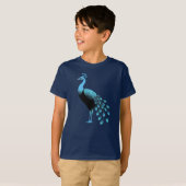 Blauer Pfau T-Shirt (Vorne ganz)
