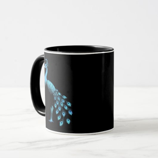 Blauer Pfau Tasse (Vorderseite Links)