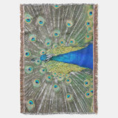 Blauer Pfauenfeder Decke (Vorderseite Vertikal)