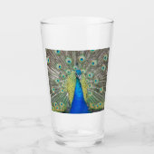 Blauer Pfauenfeder Glas (Vorderseite)
