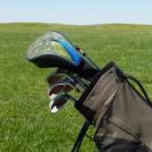 Blauer Pfauenfeder Golf Headcover (In SItu)