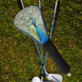 Blauer Pfauenfeder Golf Headcover