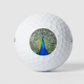 Blauer Pfauenfeder Golfball (Vorderseite)