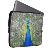 Blauer Pfauenfeder Laptopschutzhülle (Vorne Rechts)