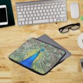 Blauer Pfauenfeder Laptopschutzhülle