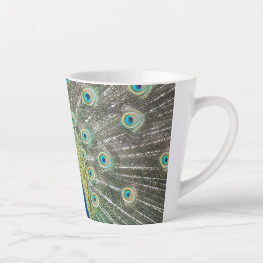 Blauer Pfauenfeder Milchtasse (Rechts)