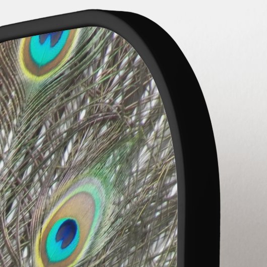 Blauer Pfauenfeder Pickleball Schläger (Linke Seite)