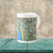 Blauer Pfauenfeder Porzellantasse