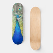 Blauer Pfauenfeder Skateboard (Vorderseite)