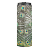 Blauer Pfauenfeder Thermosbecher (Rückseite)