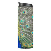 Blauer Pfauenfeder Thermosbecher (Nach rechts gedreht)
