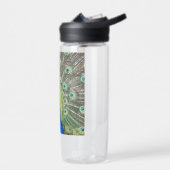 Blauer Pfauenfeder Trinkflasche (Links)