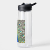 Blauer Pfauenfeder Trinkflasche (Links)