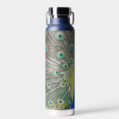 Blauer Pfauenfeder Trinkflasche (Vorne)