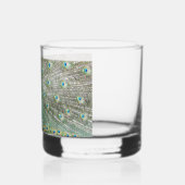 Blauer Pfauenfeder Whiskyglas (Links)