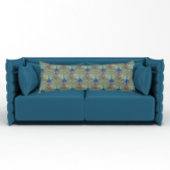 Blauer Pfauenpfropf Foto Muster Kissen