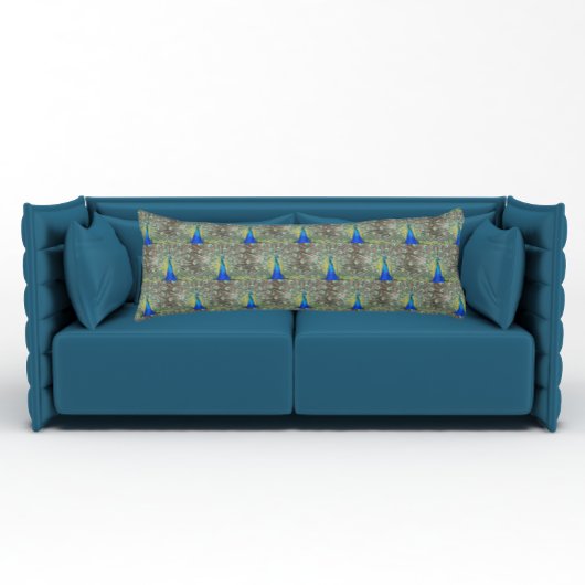 Blauer Pfauenpfropf Foto Muster Kissen