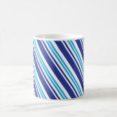 Blauer Pfefferminz-Streifen Kaffeetasse (Mittel)