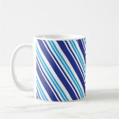 Blauer Pfefferminz-Streifen Kaffeetasse (Links)