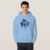 Blauer Pfeil-Frosch Hoodie (Vorne ganz)