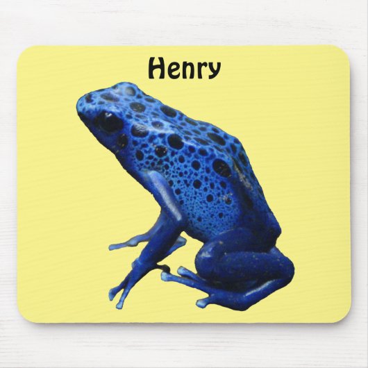 Blauer Pfeilgiftfrosch Mousepad (Vorne)