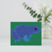 Blauer Pfeilgiftfrosch Postkarte (Stehend Vorderseite)