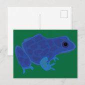Blauer Pfeilgiftfrosch Postkarte (Vorne/Hinten)