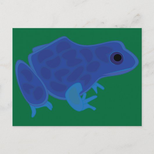 Blauer Pfeilgiftfrosch Postkarte (Vorderseite)