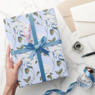 Blauer Pfingstrosentraum Geschenkpapier