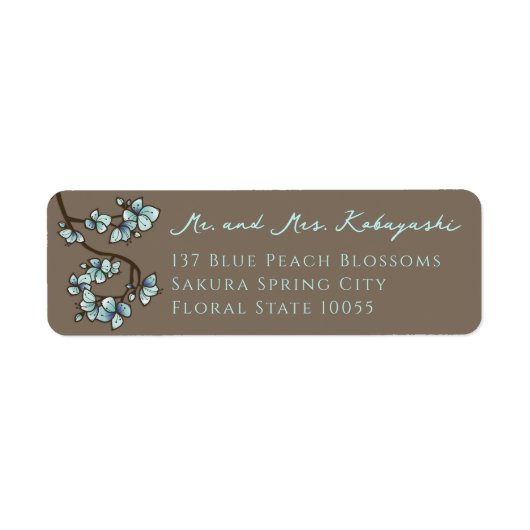 Blauer Pfirsich blüht asiatische (Vorne)