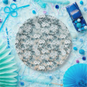 Blauer Pfirsich Weiße Blüte Pappteller (Party)